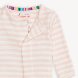 Pink stripe footie