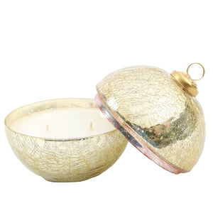 Noble Fir Gold Glass Ornament Candle