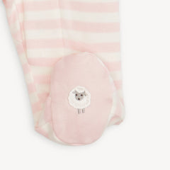 Pink stripe footie