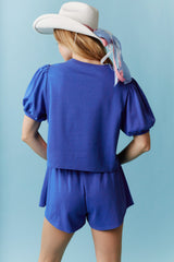 Bow gingham short set