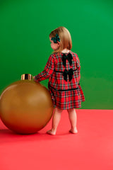 Tartan tiered little girl dress