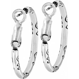 Small hoop charm earring