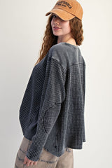 Mineral Washed waffle top