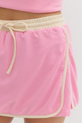 Pink/cream top and Skort Set