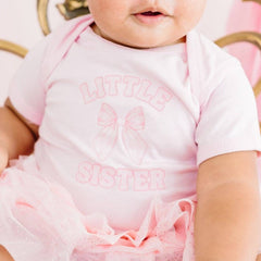 Little Sister Bow Short Sleeve Bodysuit - Baby Gifts: 00-3M