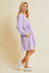 FLOWY FLARE BABYDOLL DRESS WITH POCKETS