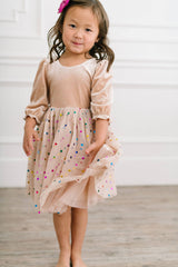 Diana Dress in Confetti Cream