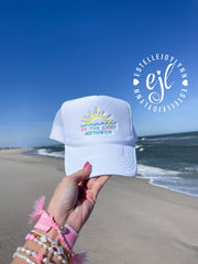 BE THE LIGHT Matthew 5:14 Embroidered Pastel Trucker Hat