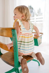 Amelia Romper in Primary Stripe