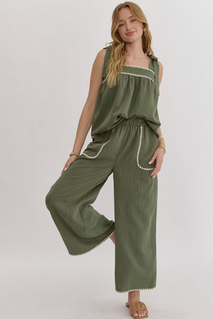 Olive Lightweight pant Set