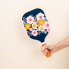 Pickleball Paddle - Bright + Bloomy Navy