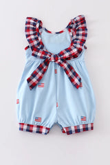 Flag embroidery Girl Romper