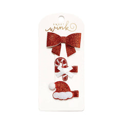 Candy Cane Cutie Christmas Clip Set - Kids Holiday Clip Set