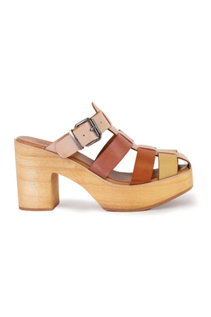 Fashion Chunky Wooden Platform Sandal