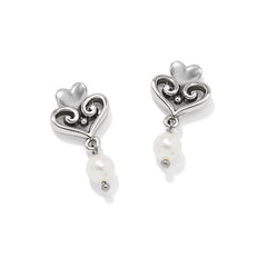 Alcazar Amor pearl post drop earrings