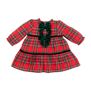 Tartan tiered little girl dress