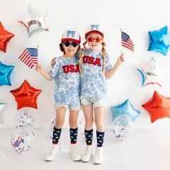 Patriotic Bow Patch Trucker Hat - 4th of July - Kids