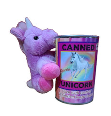 Canned plush animale