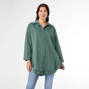 Dominique ruffled top