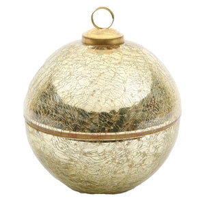 Noble Fir Gold Glass Ornament Candle