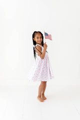 Rosita Dress in Patriotic Flags| Pocket Twirl Dress