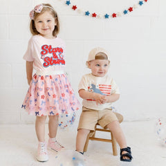 Red, White, & Cute Tulle Bow Headband - Hair Bows