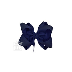 MULTI-LOOP GROSGRAIN BOW ON CLIP: 4.5" Large - 1.5" Ribbon on Alligator Clip