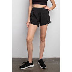 3INCH STRETCH WOVEN EXERCISE SHORTS WITH SIDE MESH DETAILS