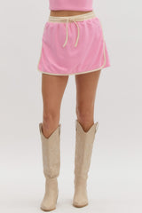 Pink/cream top and Skort Set