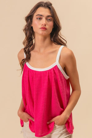 Waffled Gathering Cami Top