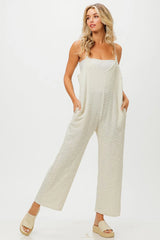 Tweed jumpsuit with pockets