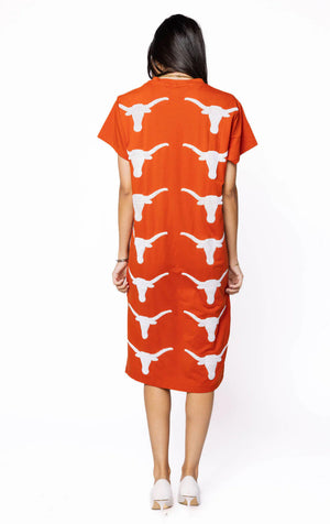 QOS Longhorn midi dress