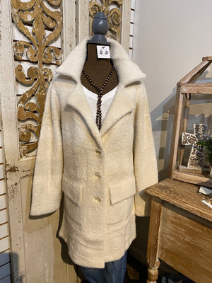 Sweater coat-Ivory