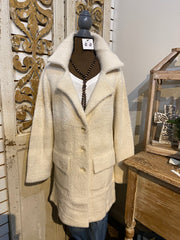 Sweater coat-Ivory