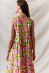 Pink and green maxi