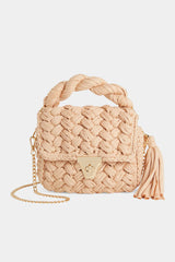 Lucinda braided blush bag