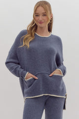 Slate Front Pocket Sweater Set