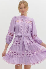 LAVENDAR with pearl detail dress