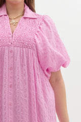 Pink textured maxi-Plus