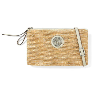 Nat/Wht contempo straw pouch