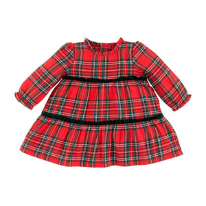 Tartan tiered little girl dress