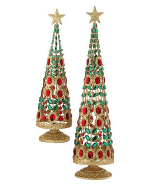 19-24” set of 2 jeweled trees