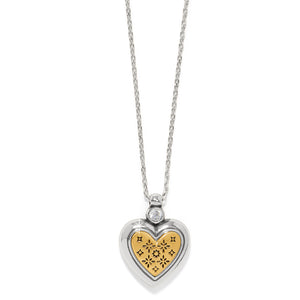 Petite 2tn Heart mosaic necklace