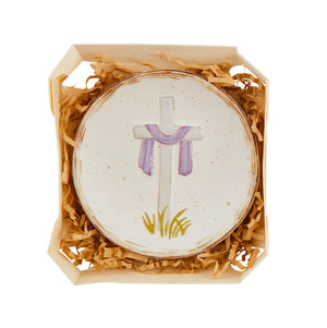 Flower cross trinket dish