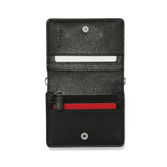 Black Interlock Harmony Small Crossbody Wallet