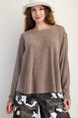 Mineral Washed waffle top
