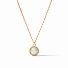 Fleur-de-lis solitaire necklace-pearl