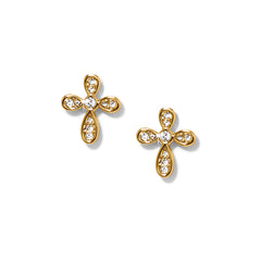 Enchanting cross post earring