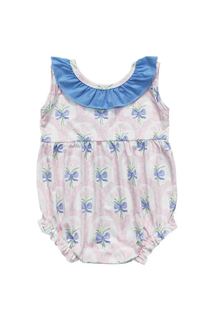 Floral print ruffle bubble