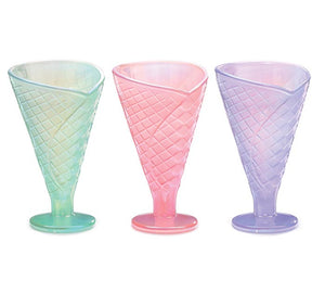 Glass ice cream cup holder